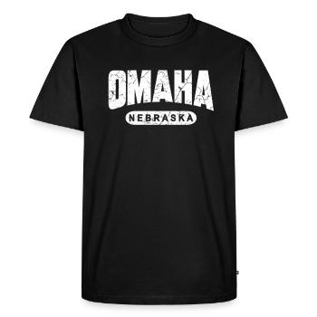 Omaha Nebraska - T-shirt Premium bio Homme - noir - Devant - Nico (187cm)