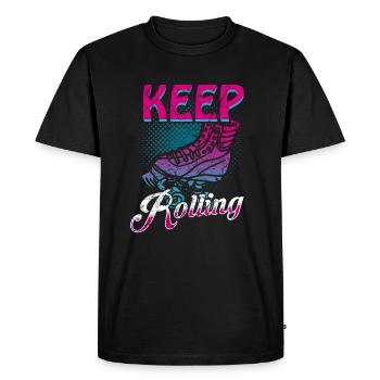 Roller skates roller skating - Men's Premium Organic T-Shirt - black - Front - Nico (187cm)