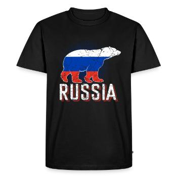 Ours polaire de Russie - T-shirt Premium bio Homme - noir - Devant - Nico (187cm)