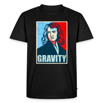 Isaac Newton - Men's Premium Organic T-Shirt - black - Front - Nico (187cm)