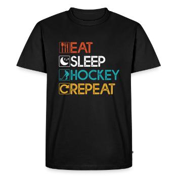 hockey - T-shirt Premium bio Homme - noir - Devant - Nico (187cm)