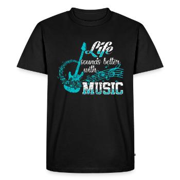 Musik Musiker - Männer Premium Bio T-Shirt - Schwarz - Vorne - Nico (187cm)