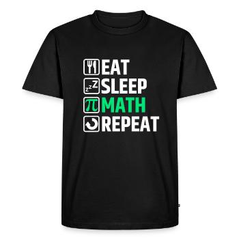 Mathématicien mathématique - T-shirt Premium bio Homme - noir - Devant - Nico (187cm)