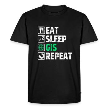GIS Geoinformation Geoinformatics Geography - Men's Premium Organic T-Shirt - black - Front - Nico (187cm)