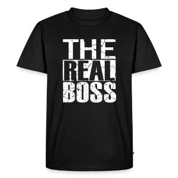 The Real Boss partner look for the woman - Men's Premium Organic T-Shirt - black - Front - Nico (187cm)