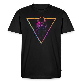 astronaut - Men's Premium Organic T-Shirt - black - Front - Nico (187cm)