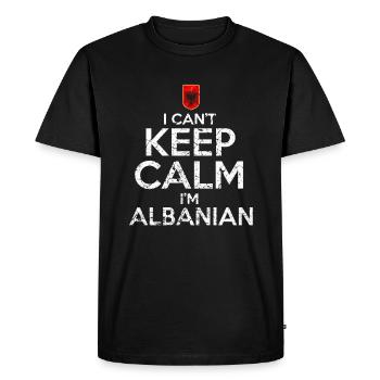 albanais - T-shirt Premium bio Homme - noir - Devant - Nico (187cm)