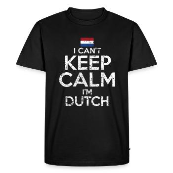 Dutch Netherlands Funny saying - Men's Premium Organic T-Shirt - black - Front - Nico (187cm)