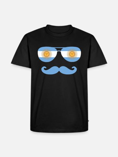 Argentinien Argentinier Flagge - Männer Premium Bio T-Shirt - Schwarz