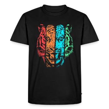 tigre - T-shirt Premium bio Homme - noir - Devant - Nico (187cm)