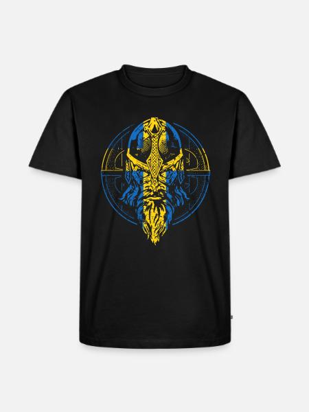 Schwedischer Wikinger - Männer Premium Bio T-Shirt - Schwarz