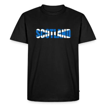 Écosse - T-shirt Premium bio Homme - noir - Devant - Nico (187cm)