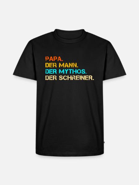 Papa Schreiner - Männer Premium Bio T-Shirt - Schwarz
