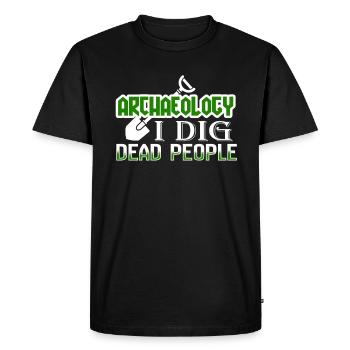 archéologie - T-shirt Premium bio Homme - noir - Devant - Nico (187cm)