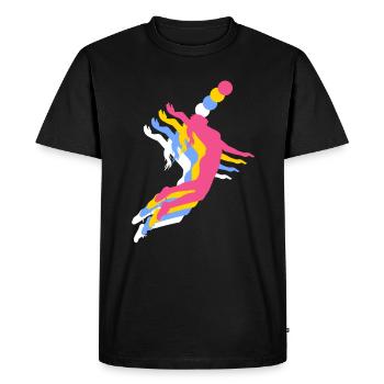 Volley-ball de beach-volley - T-shirt Premium bio Homme - noir - Devant - Nico (187cm)