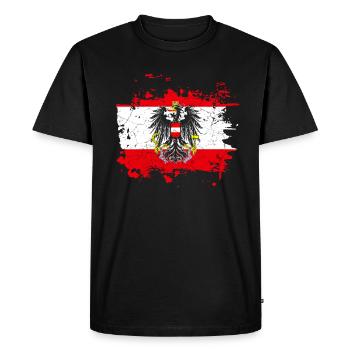 Aigle drapeau armoiries aigle - T-shirt Premium bio Homme - noir - Devant - Nico (187cm)
