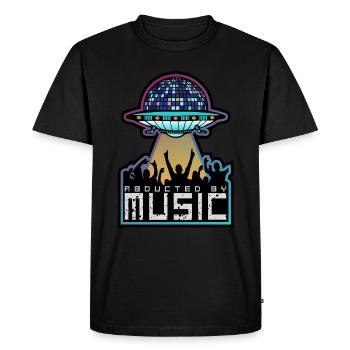 UFO kidnappé par Music EDM Techno Festival - T-shirt Premium bio Homme - noir - Devant - Nico (187cm)