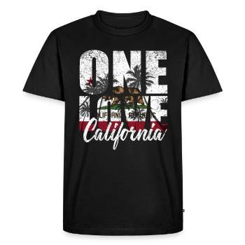 Californie - T-shirt Premium bio Homme - noir - Devant - Nico (187cm)