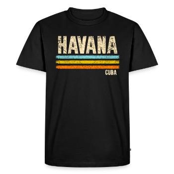 La Havane Cuba - T-shirt Premium bio Homme - noir - Devant - Nico (187cm)