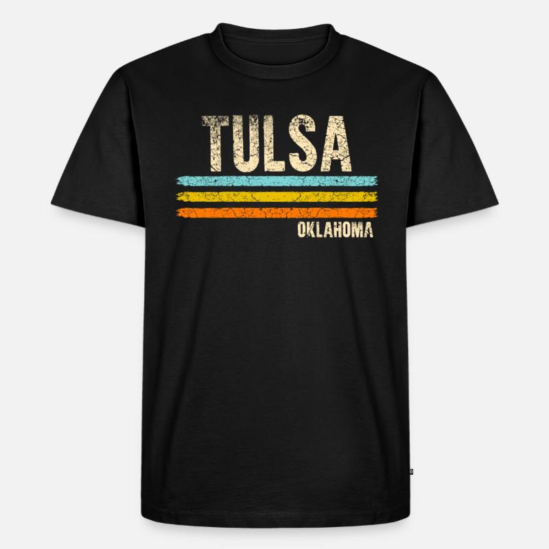 Tulsa Oklahoma - Männer Premium Bio T-Shirt - Schwarz
