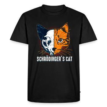 Schrödinger's Cat - Men's Premium Organic T-Shirt - black - Front - Nico (187cm)