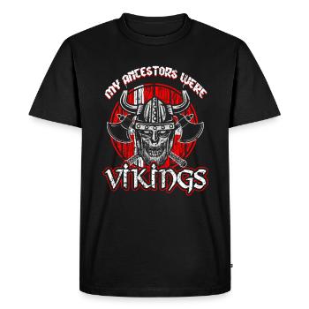 Dänischer Vikinger - Männer Premium Bio T-Shirt - Schwarz - Vorne - Nico (187cm)
