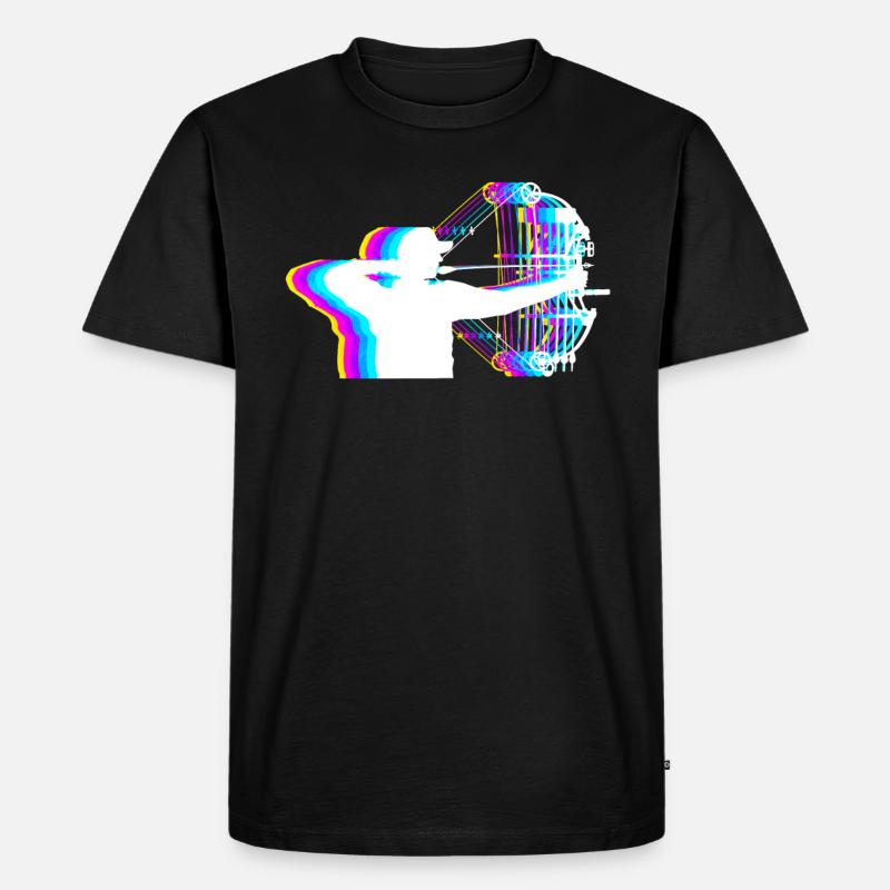 Bogenschiessen - Männer Premium Bio T-Shirt - Schwarz