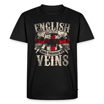 Angleterre britannique - T-shirt Premium bio Homme - noir - Devant - Nico (187cm)