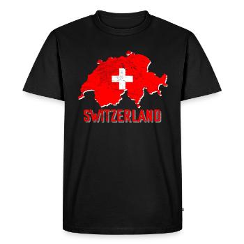 Switzerland - Men's Premium Organic T-Shirt - black - Front - Nico (187cm)