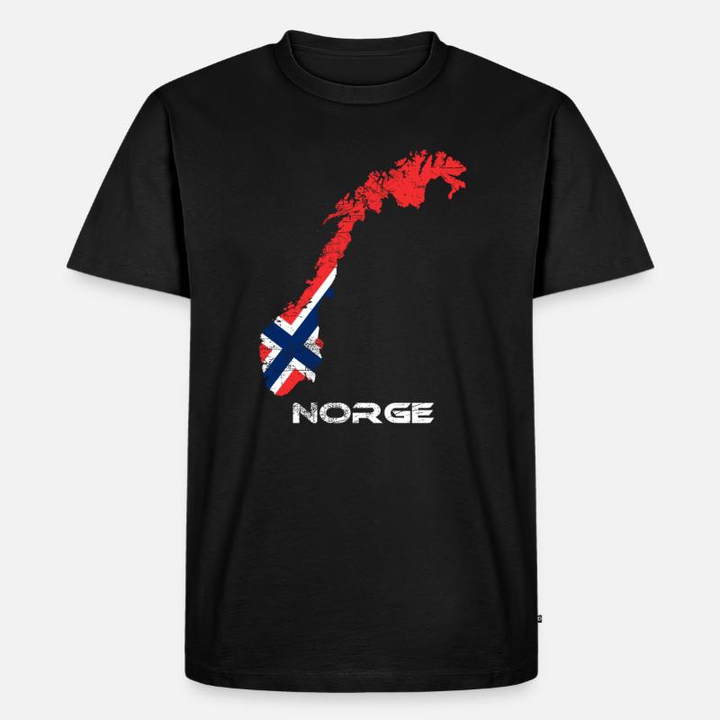 Norwegen - Männer Premium Bio T-Shirt - Schwarz