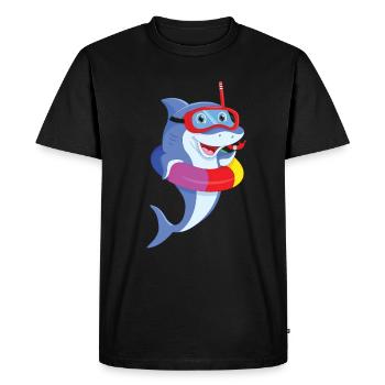 Les requins Plongent - T-shirt Premium bio Homme - noir - Devant - Nico (187cm)
