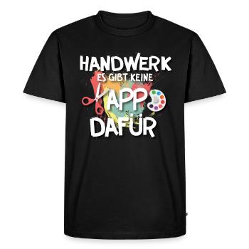 Handicraft Handicraft Profession saying - Men's Premium Organic T-Shirt - black - Front - Nico (187cm)
