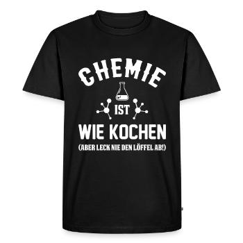 Chimie Bouillie - T-shirt Premium bio Homme - noir - Devant - Nico (187cm)