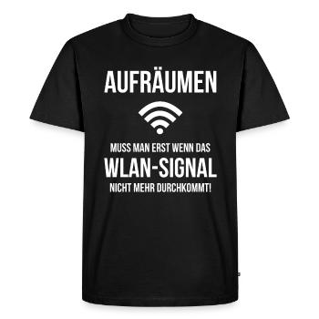 Internet Wi-Fi blague Adolescent - T-shirt Premium bio Homme - noir - Devant - Nico (187cm)