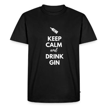 Keep Calm Drink Boisson au citron et au citron vert - T-shirt Premium bio Homme - noir - Devant - Nico (187cm)