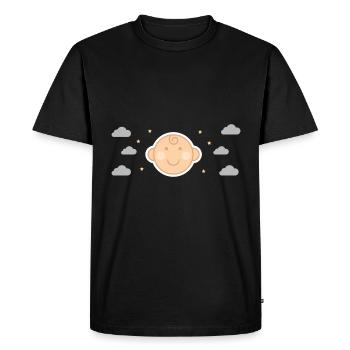 Bébé nouveau-né père mère fils fille famille - T-shirt Premium bio Homme - noir - Devant - Nico (187cm)