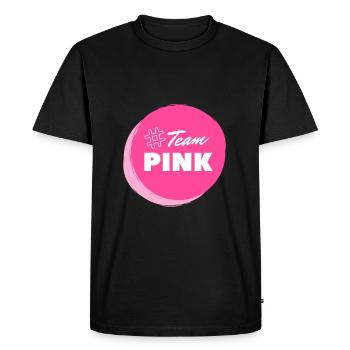 Team Pink Brustkrebs Kampf gegen Krebs Schleife - Männer Premium Bio T-Shirt - Schwarz - Vorne - Nico (187cm)