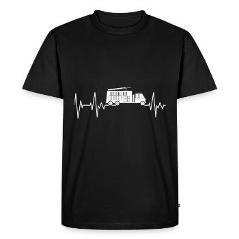 Camion de pompier EKG Fire Department Firefighter Savior - T-shirt Premium bio Homme - noir - Devant - Nico (187cm)