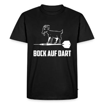 Dart Darts Witz - Männer Premium Bio T-Shirt - Schwarz - Vorne - Nico (187cm)