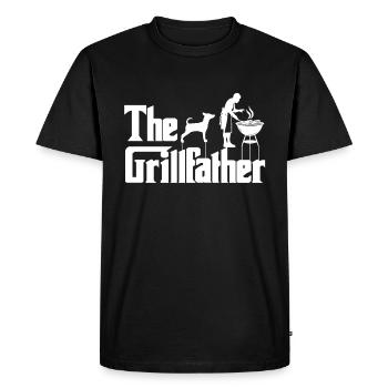 Père Grillfather Barbecue Papa Grill saison Viande - T-shirt Premium bio Homme - noir - Devant - Nico (187cm)