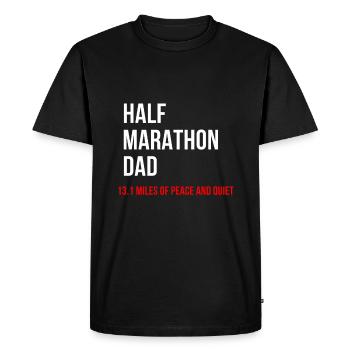 Demi-marathon papa papa 13,1 milles course de repos - T-shirt Premium bio Homme - noir - Devant - Nico (187cm)