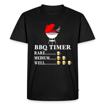 Steak Roast BBQ BBQ Beer Quote Funny Grill - Men's Premium Organic T-Shirt - black - Front - Nico (187cm)