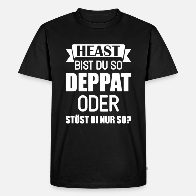 Austria dialect saying - Men's Premium Organic T-Shirt - black