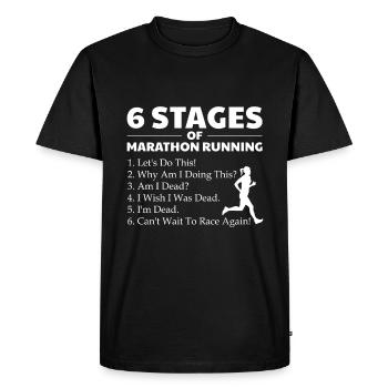 Marathon Athlète Passionné Sport d'endurance - T-shirt Premium bio Homme - noir - Devant - Nico (187cm)
