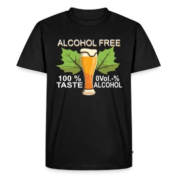 Akohol-free | Anti Alcohol Women Beer T-Shirt - Men's Premium Organic T-Shirt - black - Front - Nico (187cm)