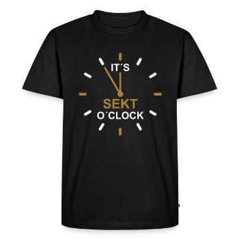 sparkling wine - Men's Premium Organic T-Shirt - black - Front - Nico (187cm)