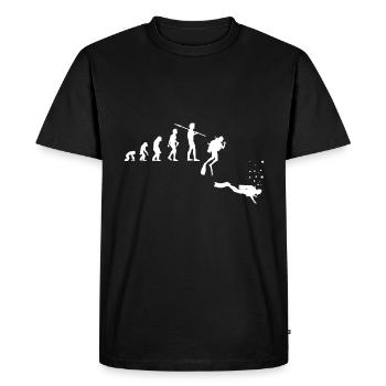 62Divers Dive Evolution Underwater Hobby - Men's Premium Organic T-Shirt - black - Front - Nico (187cm)