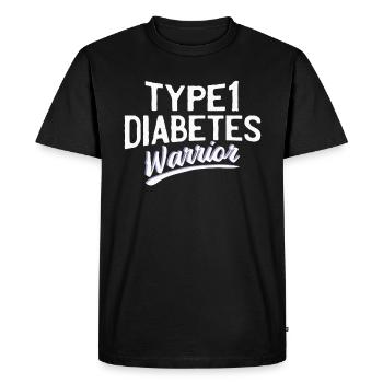 Type 1 Diabète Warrior chemise cadeau Diabétiques - T-shirt Premium bio Homme - noir - Devant - Nico (187cm)