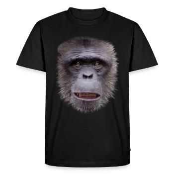 Costume de visage de singe cadeau drôle de singe animal - T-shirt Premium bio Homme - noir - Devant - Nico (187cm)