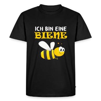 Bienen Kostüm Ersatz - Ich bin eine Biene - Männer Premium Bio T-Shirt - Schwarz - Vorne - Nico (187cm)